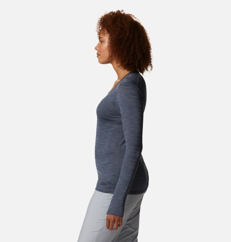 Thumbnail: Women's Mighty Stripe Long Sleeve, Color: Blue Slate, image 3