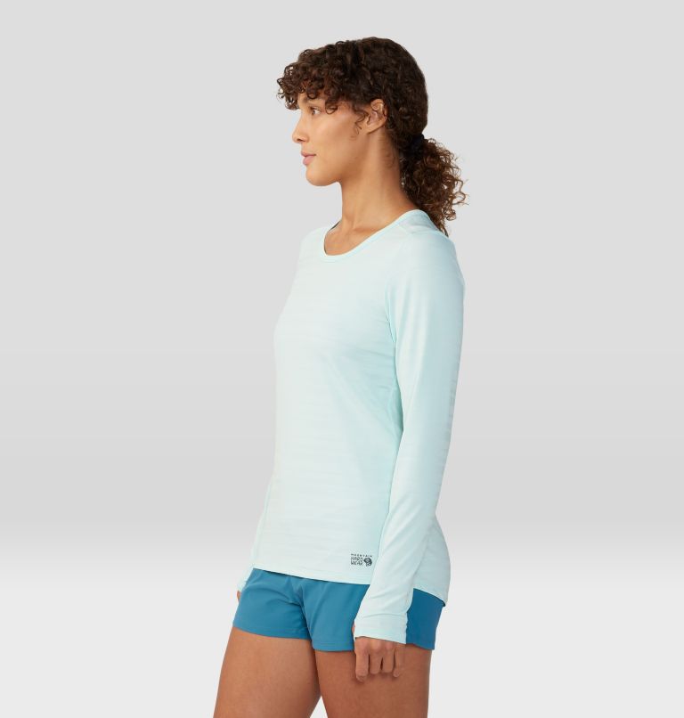 Women's Mighty Stripe Long Sleeve, Color: Pale Ice, image 3