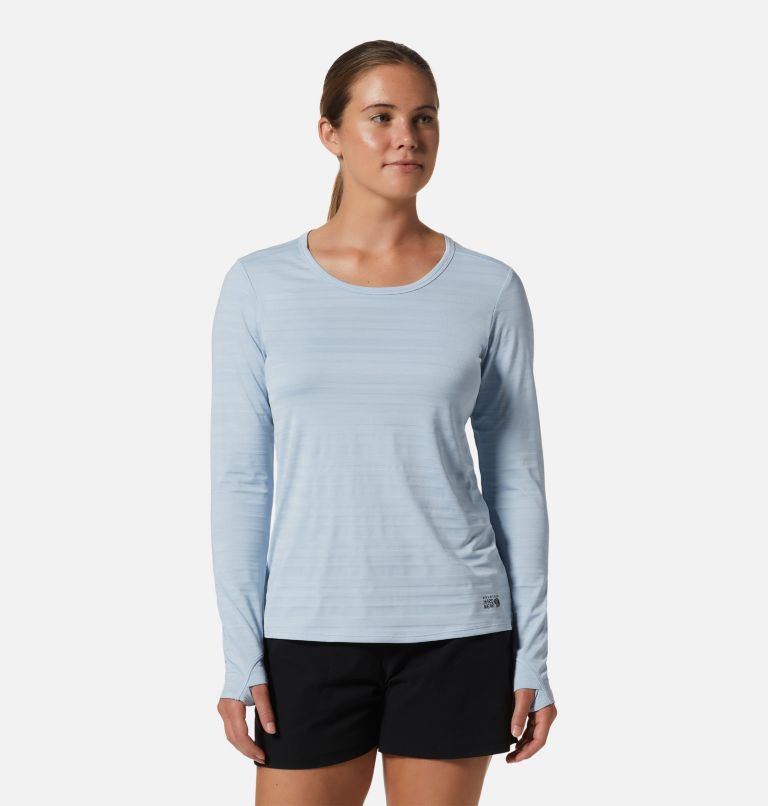 Thumbnail: Women's Mighty Stripe Long Sleeve, Color: Arctic Ice, image 1