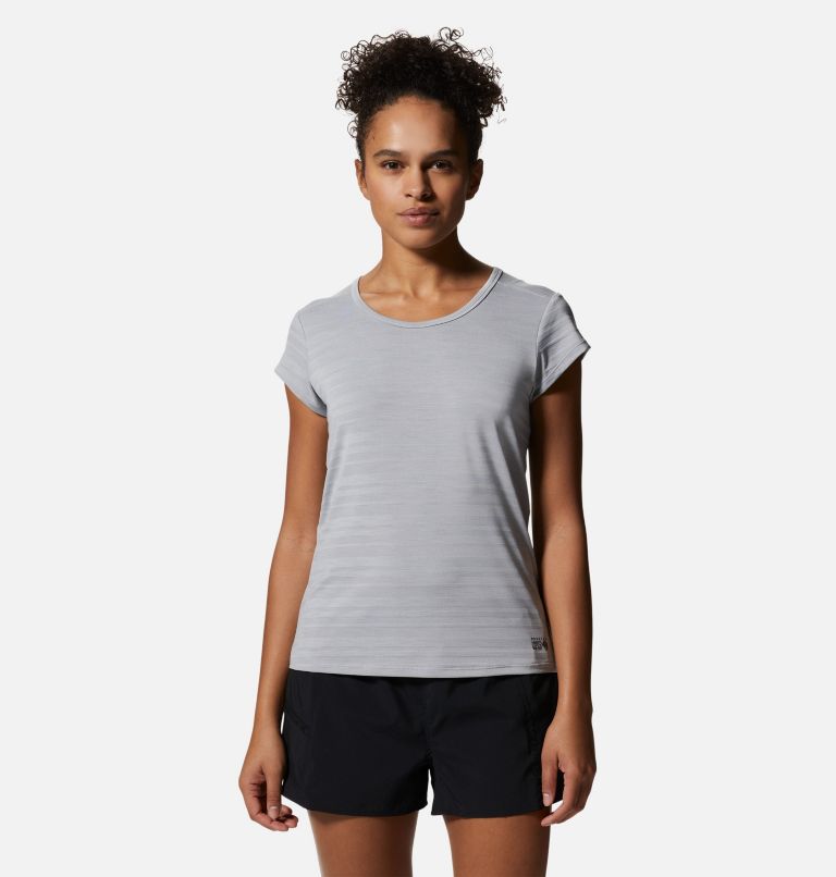 Women's Mighty Stripe Short Sleeve, Color: Glacial, image 1