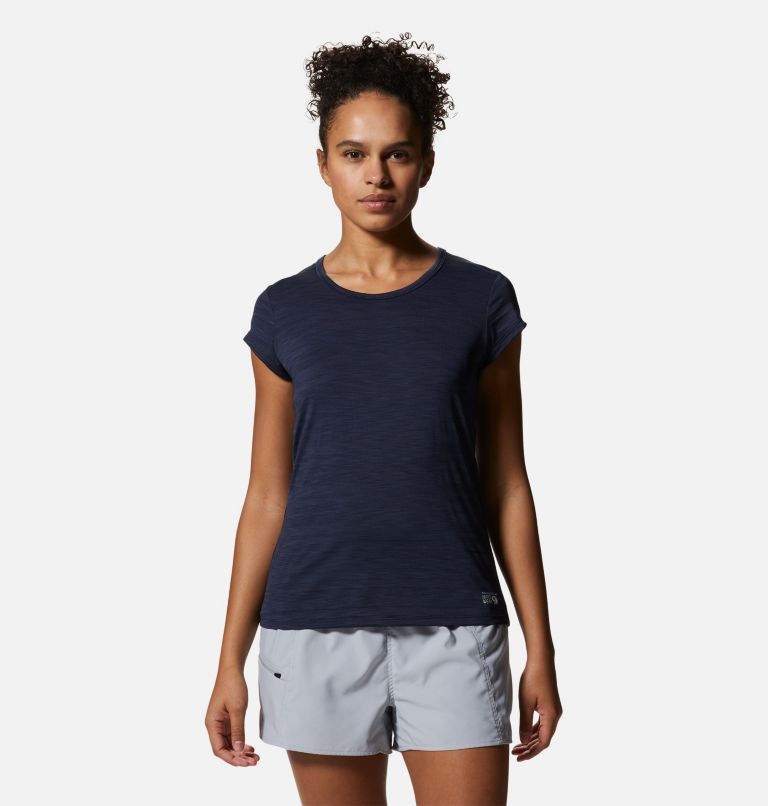 Women's Mighty Stripe Short Sleeve, Color: Dark Zinc, image 1