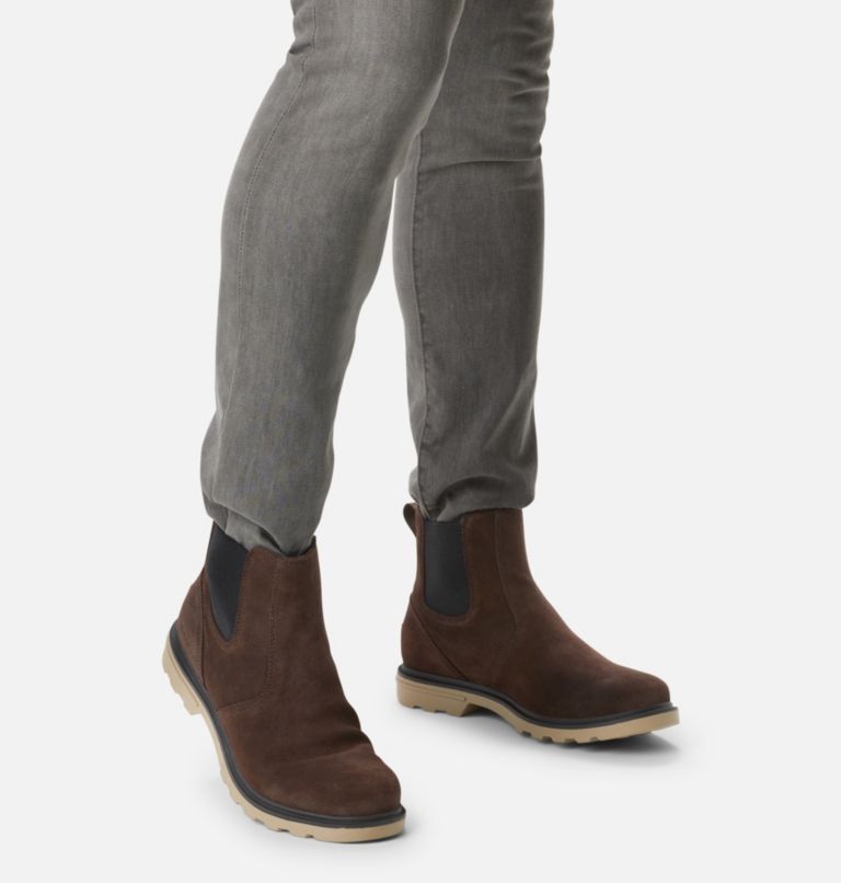 Men's Carson Chelsea Boot, Color: Blackened Brown, Khaki II, image 8