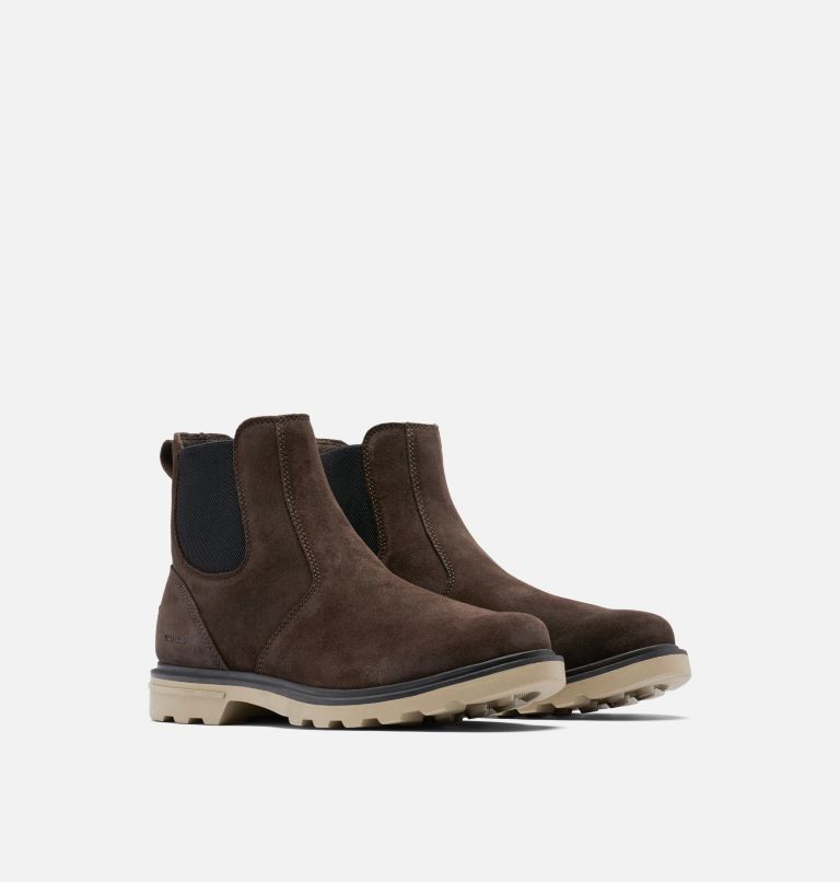 Brown nubuck chelsea outlet boots