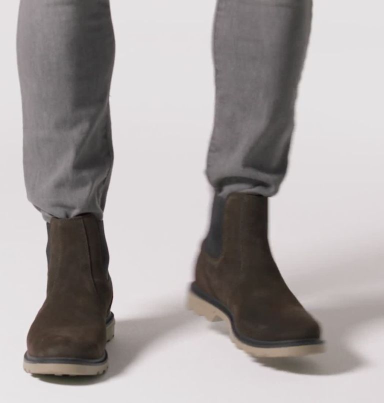 Men's Carson Chelsea Boot, Color: Blackened Brown, Khaki II