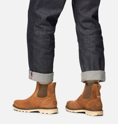 Men's Carson Chelsea Boot, Color: Camel Brown, Oatmeal