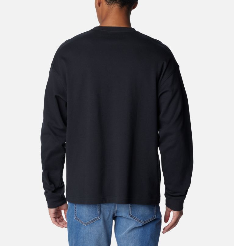 Men's Duxbery Relaxed Long Sleeve Crew, Color: Black, Overlander Graphic, image 2