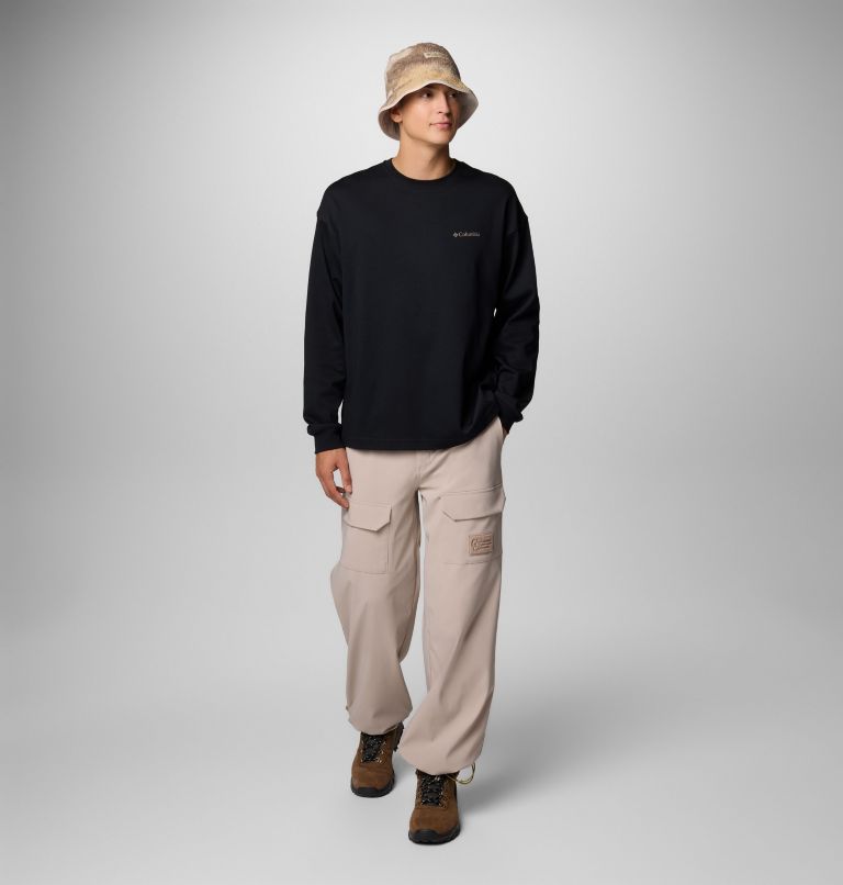 Men's Duxbery Relaxed Long Sleeve T-Shirt, Color: Black, Dolomites, image 3