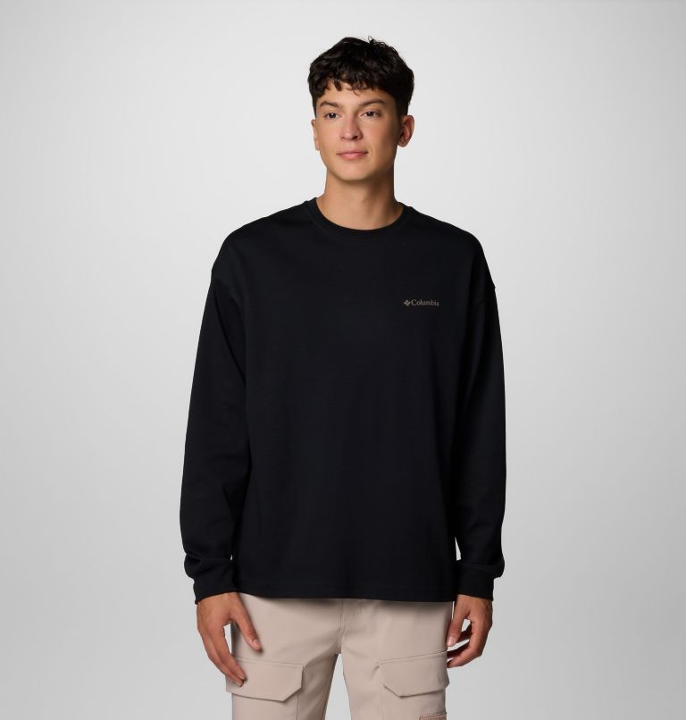 Men's Duxbery Relaxed Long Sleeve T-Shirt, Color: Black, Dolomites, image 2