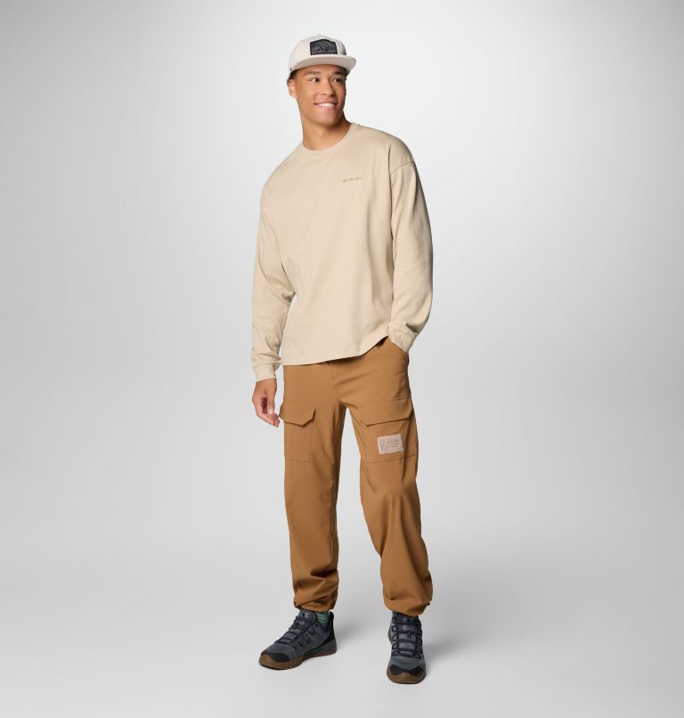 Men's Duxbery Relaxed Long Sleeve T-Shirt, Color: Ancient Fossil, Dolomites, image 3