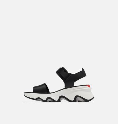 KINETIC Impact Sandales hautes compensées à bride en Y pour femme, Color: Black, Sea Salt, image 12