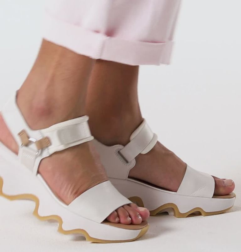 Women's Kinetic Y-Strap High Sandal, Color: Sea Salt, Radiation