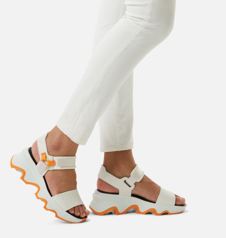 Thumbnail: Women's Kinetic Y-Strap High Sandal, Color: Sea Salt, Koi, image 7