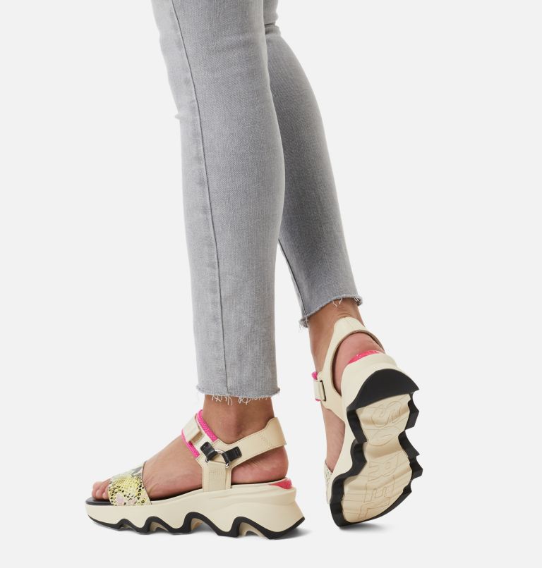 Women's Kinetic Impact Y-Strap High Sandal, Color: Bleached Ceramic, Fuchsia Fizz, image 7