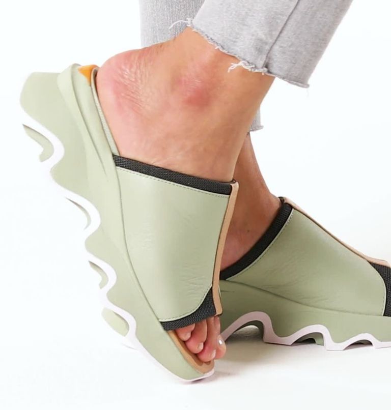 Women's Kinetic Impact Slide High Sandal, Color: Safari, Dreamy
