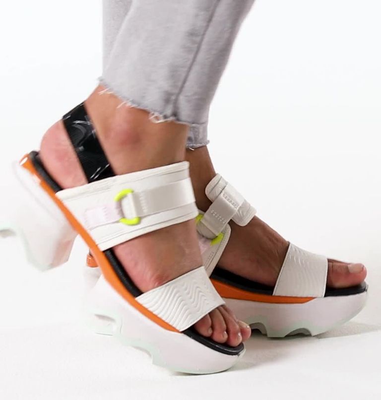 Kinetic Impact Slingback Heel Sandale für Frauen, Color: Sea Salt, Black