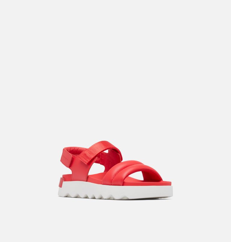 Red and white sandals discount