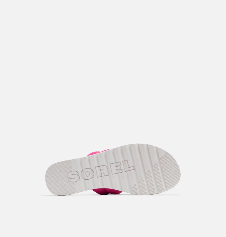 Women's Ella II Puff Slide Sandal, Color: Fuchsia Fizz, Sea Salt, image 6