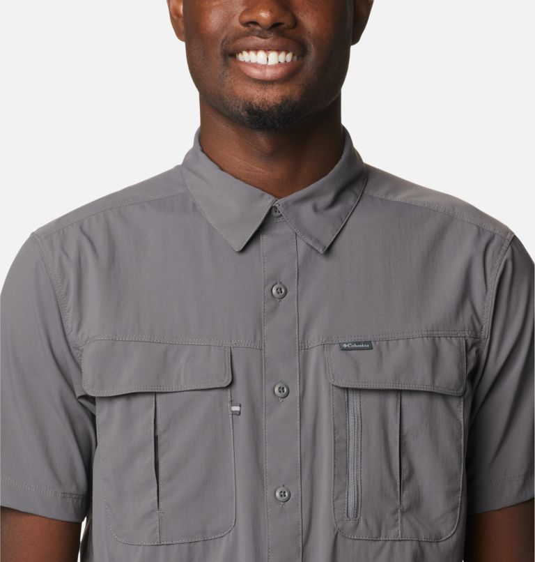 Thumbnail: Men’s Newton Ridge II Short Sleeve Shirt, Color: City Grey, image 4