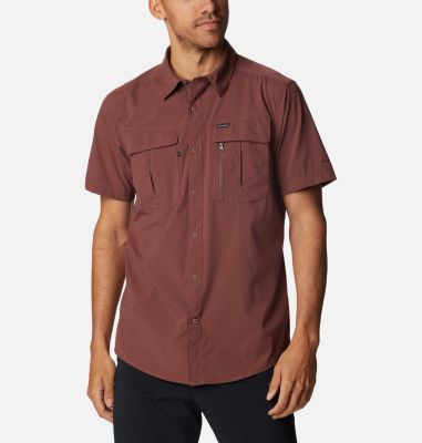 Columbia Men's Canyon Gate Woven Short Sleeve Shirt - M - Red