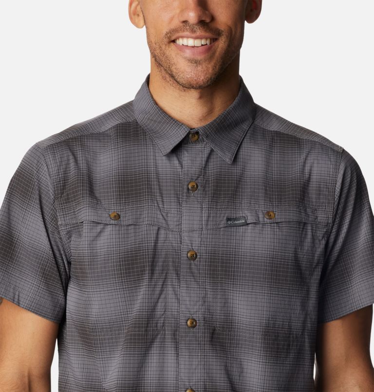 Chemise manches courtes à carreaux Newton Ridge Homme, Color: City Grey Soft Ombre, image 4