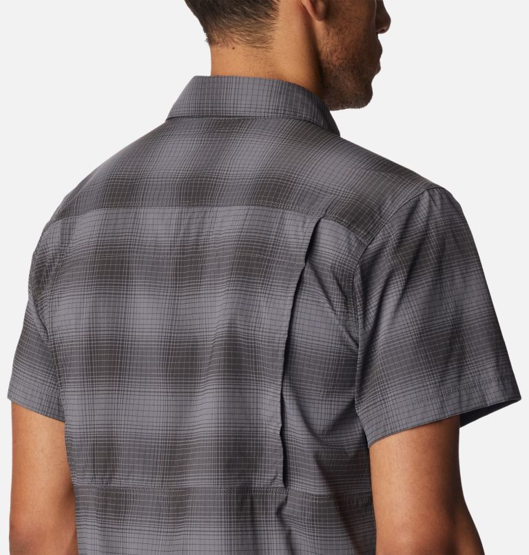 Thumbnail: Men's Newton Ridge Plaid Short Sleeve Shirt, Color: City Grey Soft Ombre, image 5