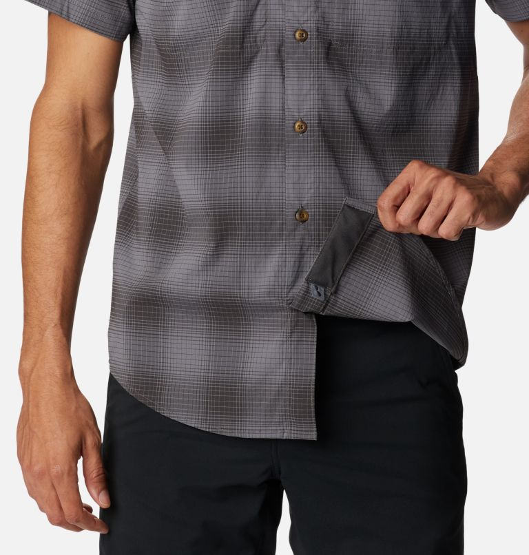 Men's Newton Ridge Plaid Short Sleeve Shirt, Color: City Grey Soft Ombre, image 6
