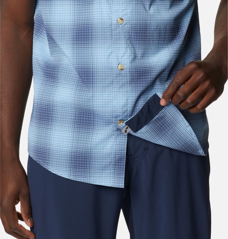 Men's Newton Ridge Plaid Short Sleeve Shirt - Tall, Color: Jet Stream Soft Ombre, image 6