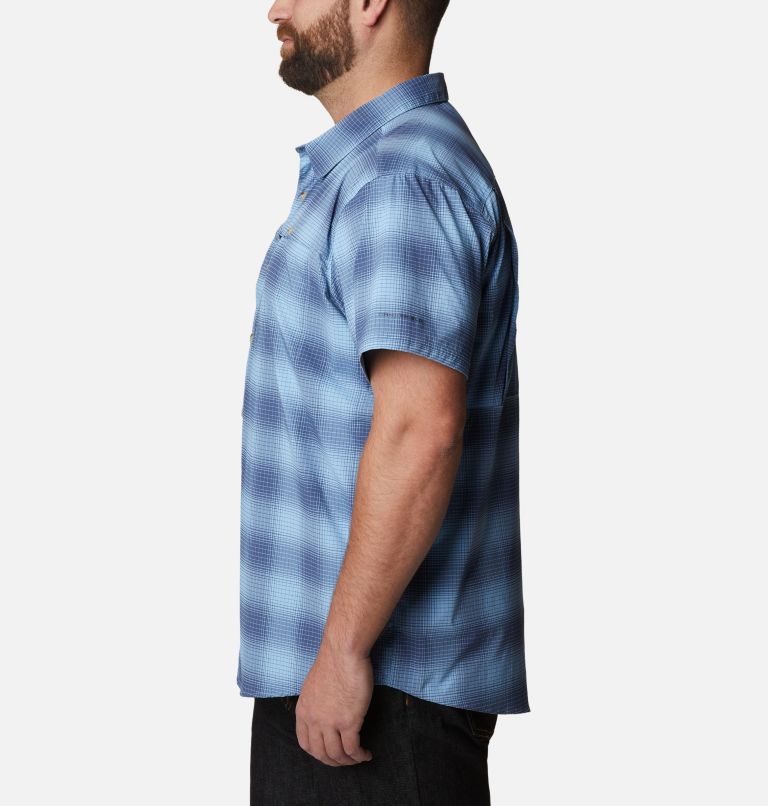 Men's Newton Ridge Plaid Short Sleeve Shirt - Big, Color: Jet Stream Soft Ombre, image 3