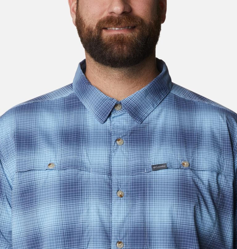 Men's Newton Ridge Plaid Short Sleeve Shirt - Big, Color: Jet Stream Soft Ombre, image 4