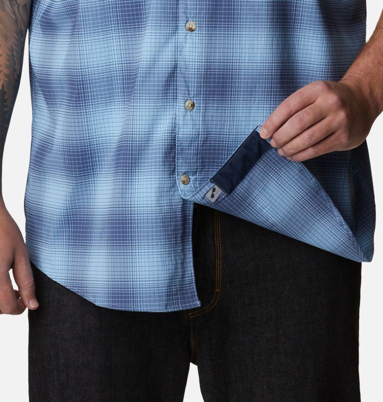 Men's Newton Ridge Plaid Short Sleeve Shirt - Big, Color: Jet Stream Soft Ombre, image 6