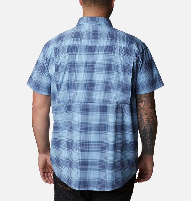 Men's Newton Ridge Plaid Short Sleeve Shirt - Big, Color: Jet Stream Soft Ombre, image 2