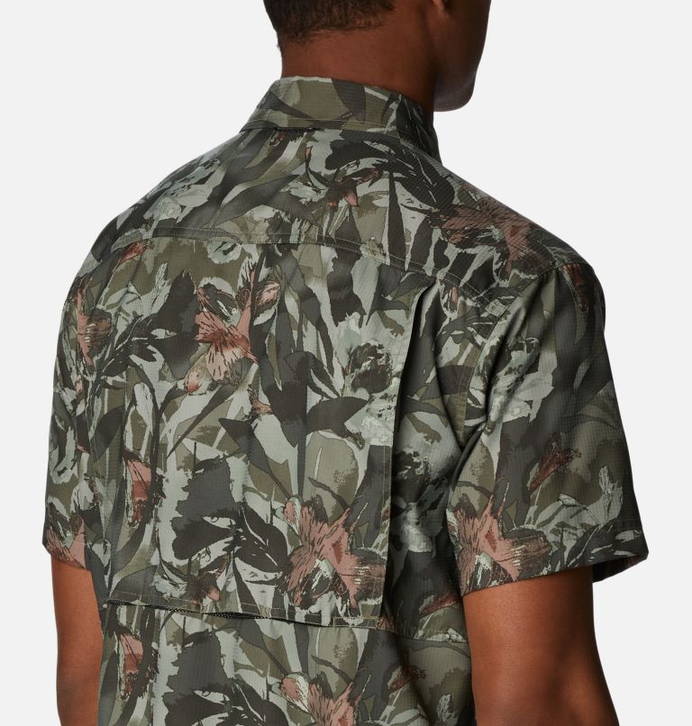 Men's Silver Ridge Utility Lite Novelty Short Sleeve Shirt, Color: Stone Green Floriculture, image 5