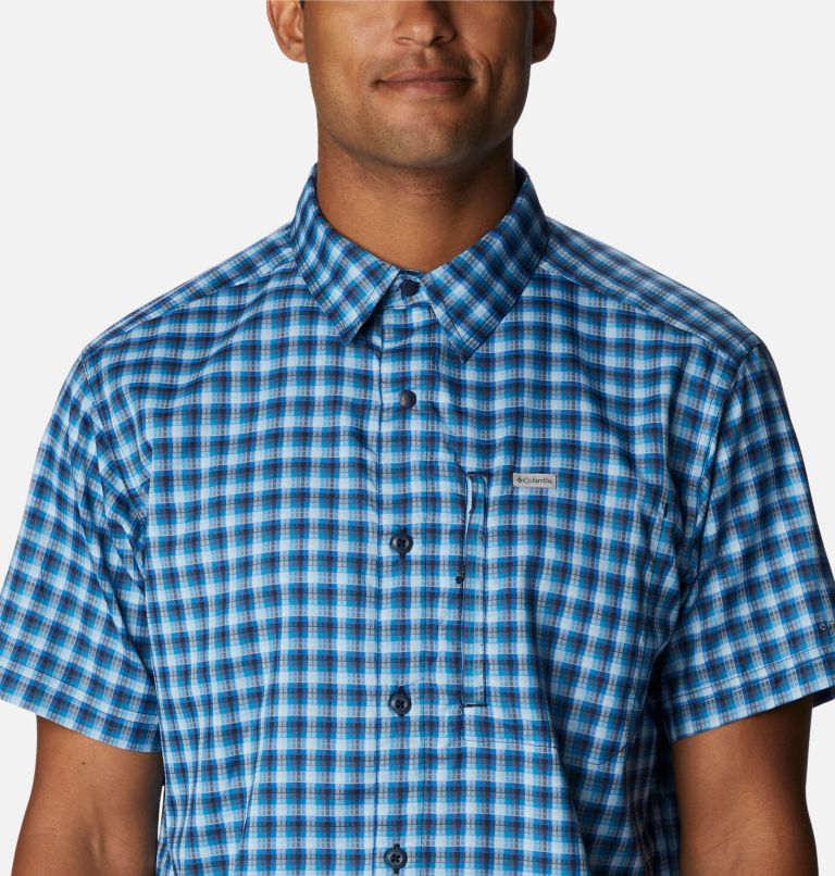 Thumbnail: Men's Silver Ridge Utility Lite Novelty Short Sleeve Shirt, Color: Collegiate Navy Pulaski Plaid, image 4