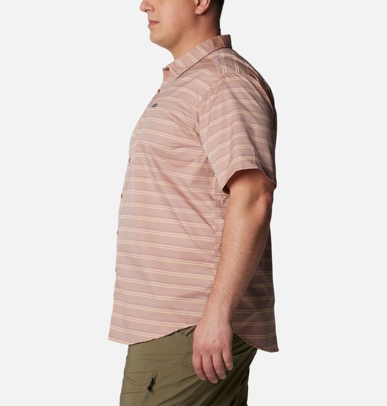 Men's Silver Ridge Utility Lite Novelty Short Sleeve Shirt - Big, Color: Auburn Chambray Stripe, image 3