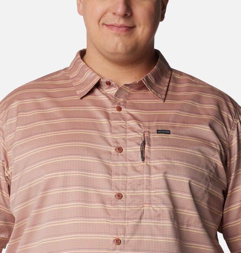 Men's Silver Ridge Utility Lite Novelty Short Sleeve Shirt - Big, Color: Auburn Chambray Stripe, image 4