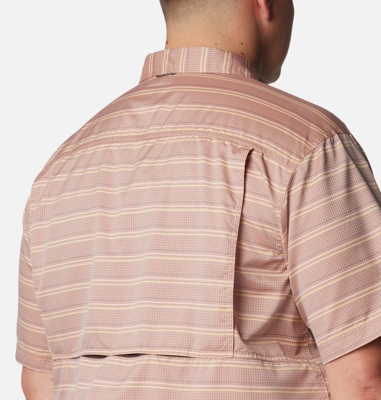 Men's Silver Ridge Utility Lite Novelty Short Sleeve Shirt - Big, Color: Auburn Chambray Stripe, image 5