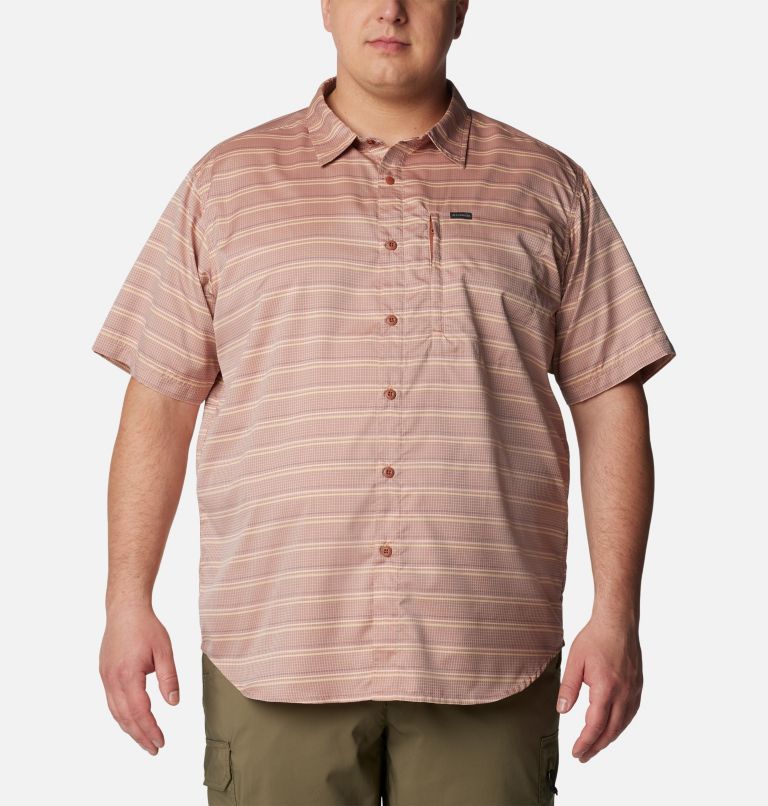 Men's Silver Ridge Utility Lite Novelty Short Sleeve Shirt - Big, Color: Auburn Chambray Stripe, image 1