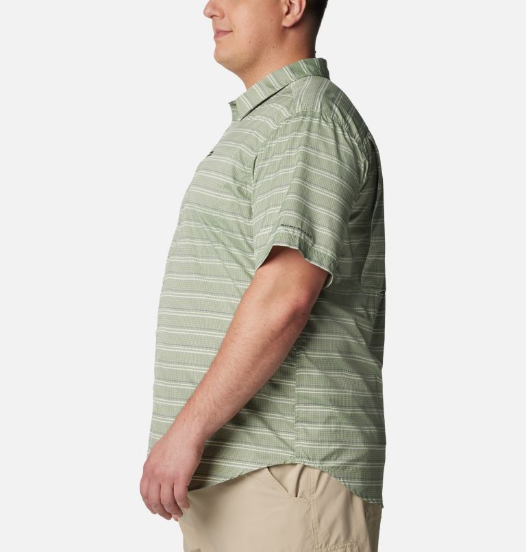 Men's Silver Ridge Utility Lite Novelty Short Sleeve Shirt - Big, Color: Canteen Chambray Stripe, image 3