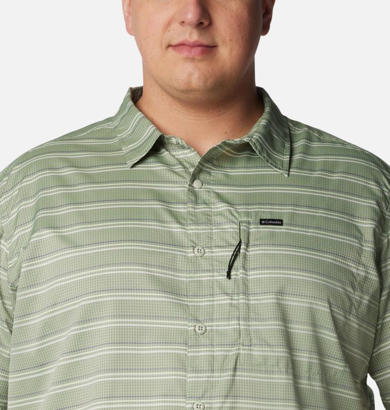 Men's Silver Ridge Utility Lite Novelty Short Sleeve Shirt - Big, Color: Canteen Chambray Stripe, image 4