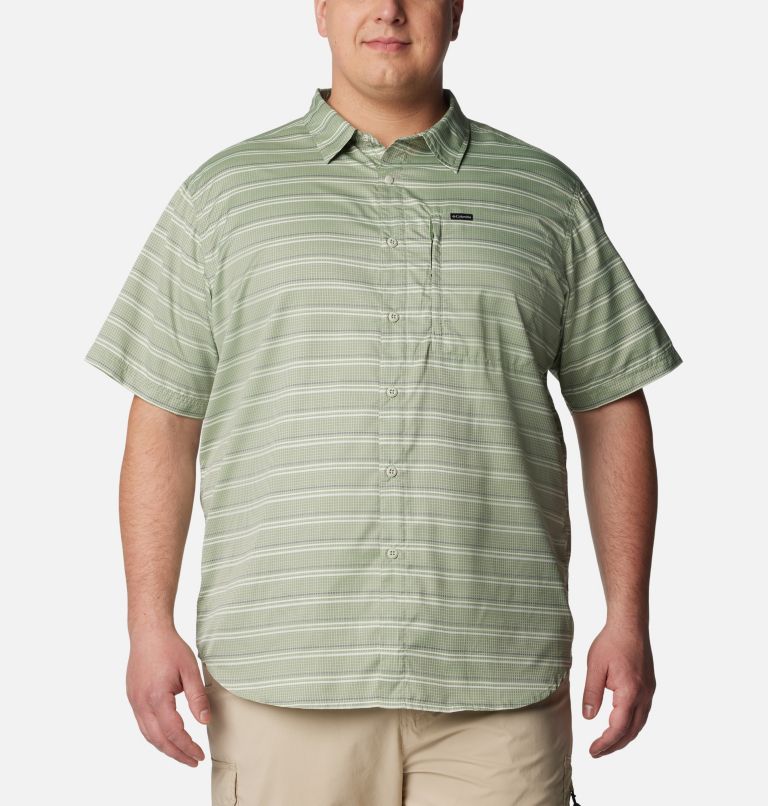 Men's Silver Ridge Utility Lite Novelty Short Sleeve Shirt - Big, Color: Canteen Chambray Stripe, image 1