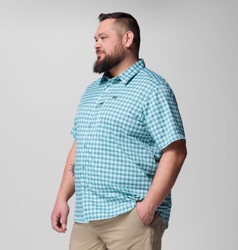 Men's Silver Ridge Utility Lite Novelty Short Sleeve Shirt - Big, Color: Ripple Blue Pulaski Plaid, image 4