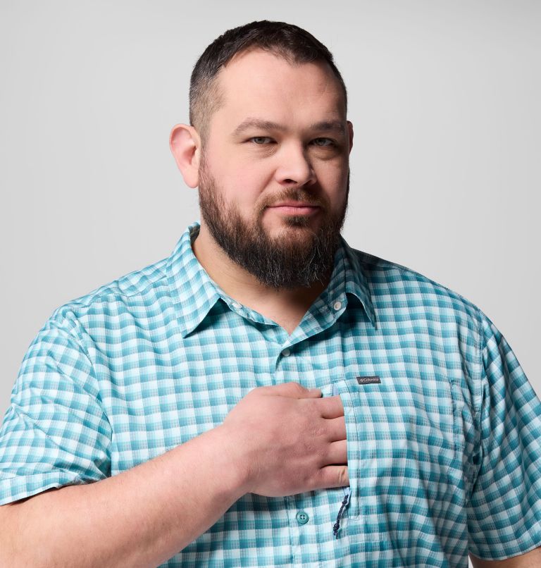 Men's Silver Ridge Utility Lite Novelty Short Sleeve Shirt - Big, Color: Ripple Blue Pulaski Plaid, image 5