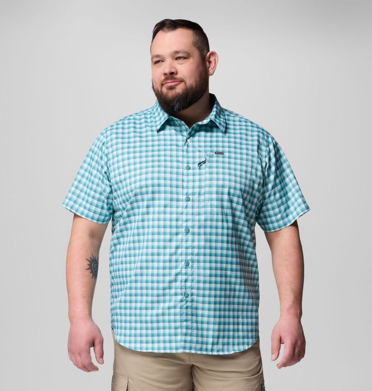 Men's Silver Ridge Utility Lite Novelty Short Sleeve Shirt - Big, Color: Ripple Blue Pulaski Plaid, image 1