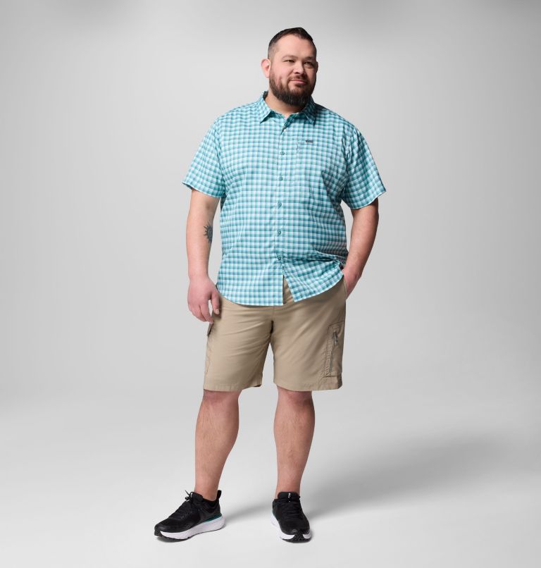 Men's Silver Ridge Utility Lite Novelty Short Sleeve Shirt - Big, Color: Ripple Blue Pulaski Plaid, image 2