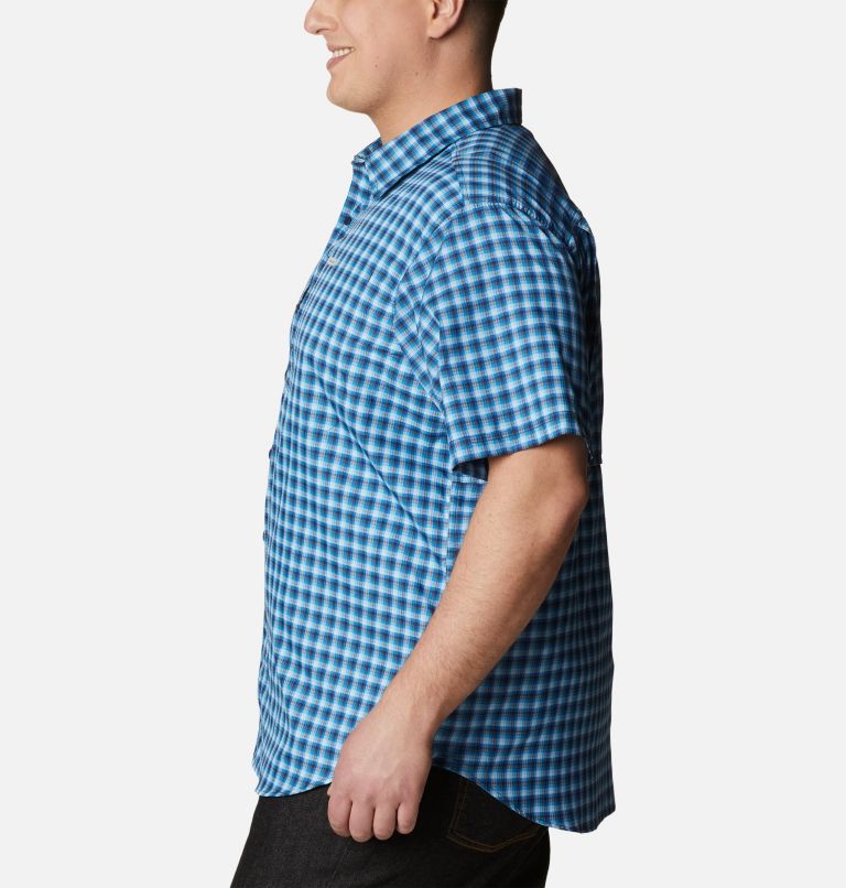 Men's Silver Ridge Utility Lite Novelty Short Sleeve Shirt - Extended size, Color: Collegiate Navy Pulaski Plaid, image 3