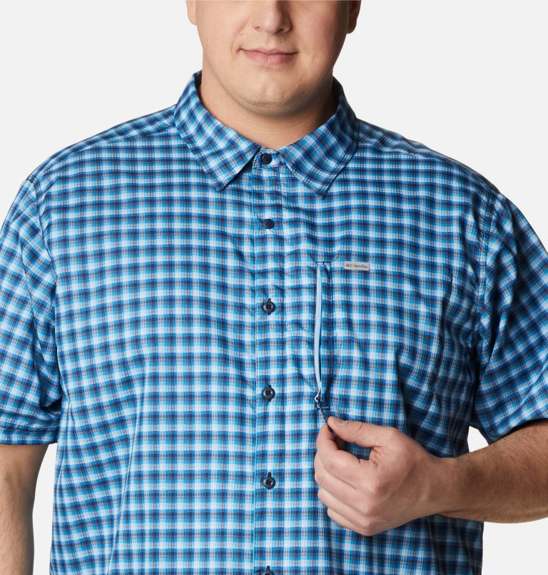 Men's Silver Ridge Utility Lite Novelty Short Sleeve Shirt - Extended size, Color: Collegiate Navy Pulaski Plaid, image 4