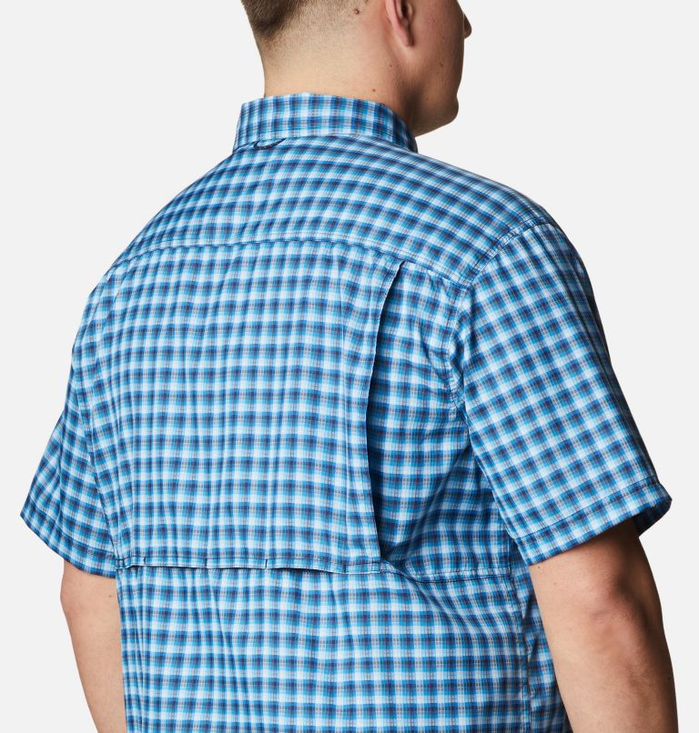 Thumbnail: Men's Silver Ridge Utility Lite Novelty Short Sleeve Shirt - Extended size, Color: Collegiate Navy Pulaski Plaid, image 5