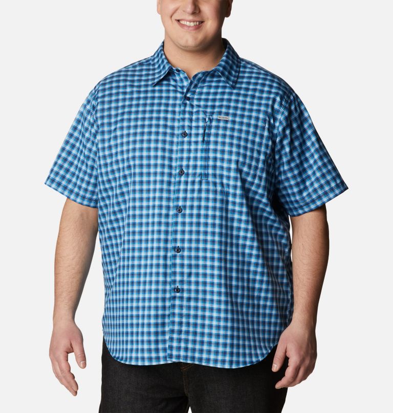 Men's Silver Ridge Utility Lite Novelty Short Sleeve Shirt - Extended size, Color: Collegiate Navy Pulaski Plaid, image 1