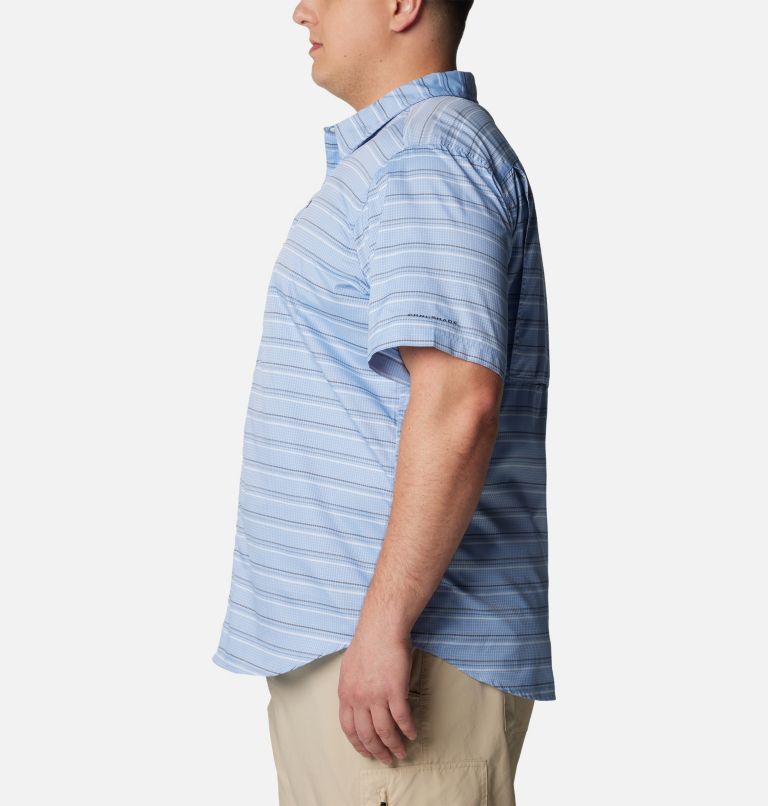 Thumbnail: Men's Silver Ridge Utility Lite Novelty Short Sleeve Shirt - Big, Color: Skyler Chambray Stripe, image 3