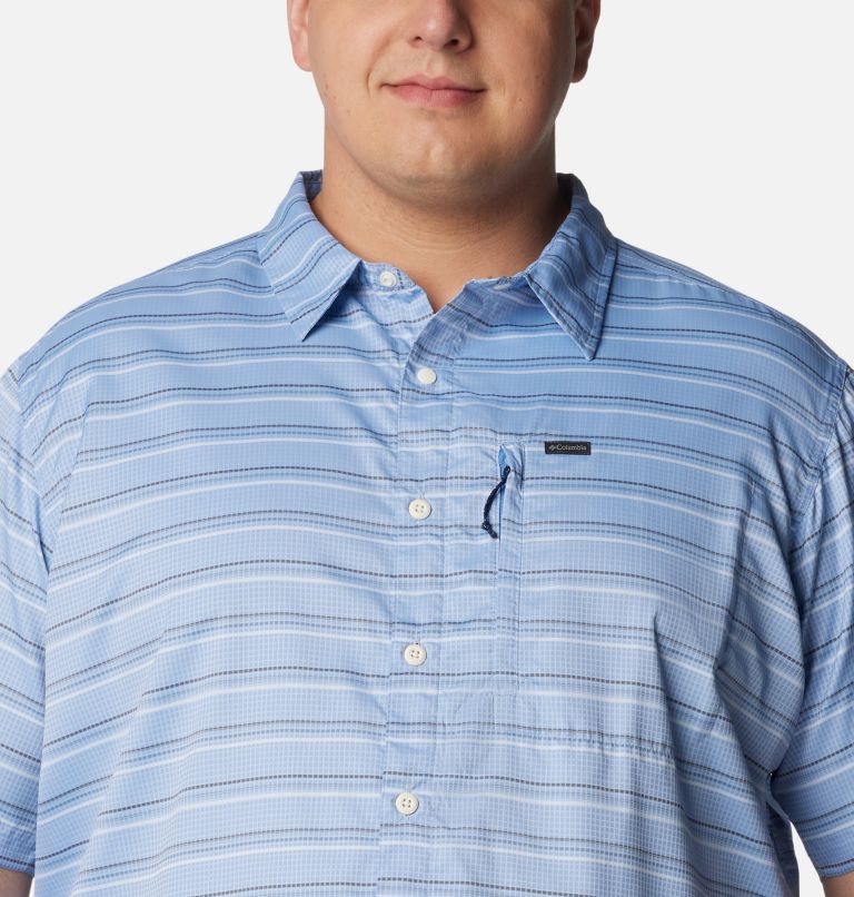 Men's Silver Ridge Utility Lite Novelty Short Sleeve Shirt - Big, Color: Skyler Chambray Stripe, image 4